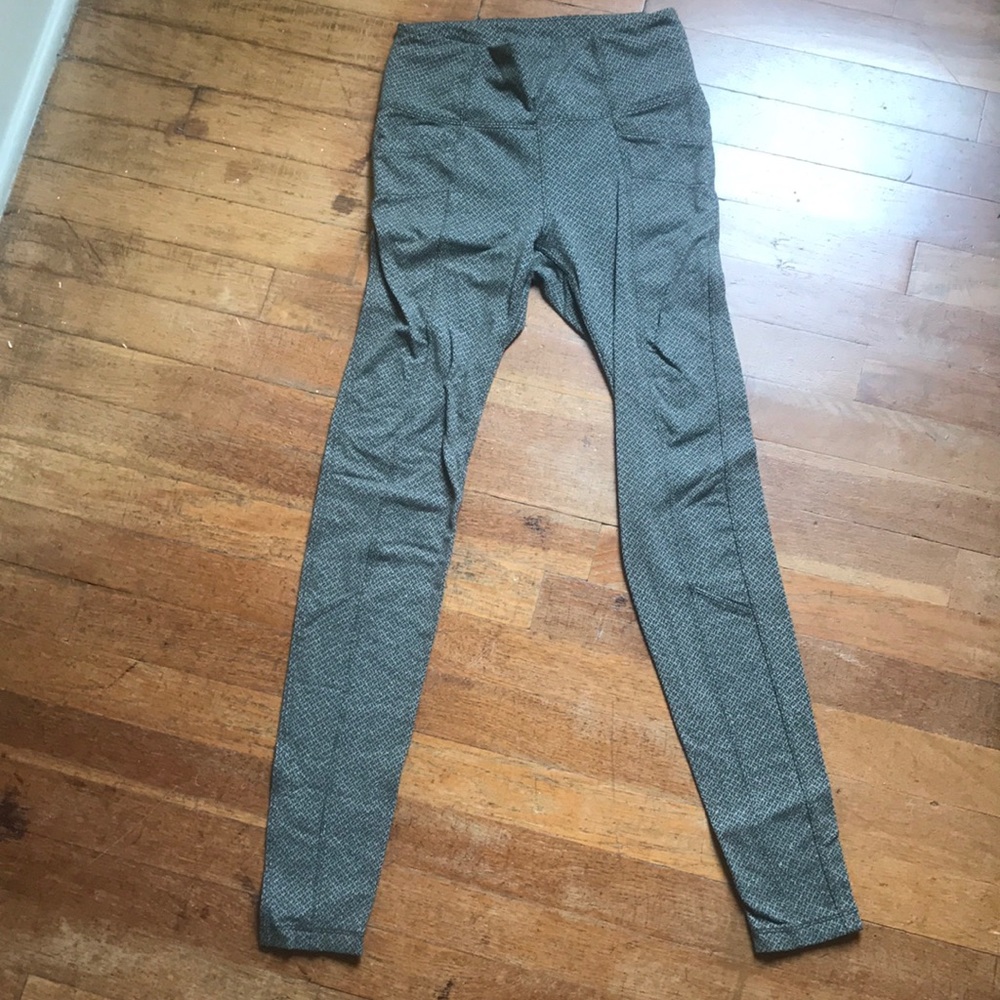 Olive green Athleta yoga pants